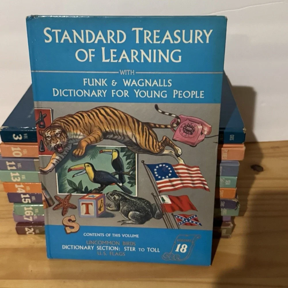 Funk & Wagnalls Standard Treasury of Learning 1960 Vintage Book Set 10 Volumes